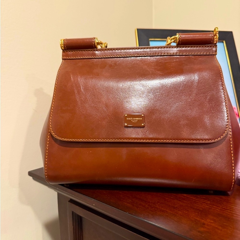 Dolce & Gabbana Brown Leather Satchel - Picture 10 of 10